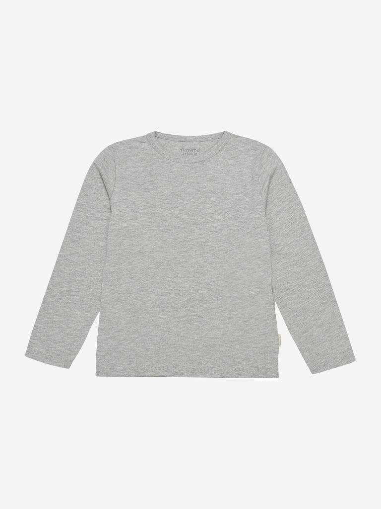 Minymo Basic 34 T-shirt met lange mouwen 2-pack blauw en grijs maat 92