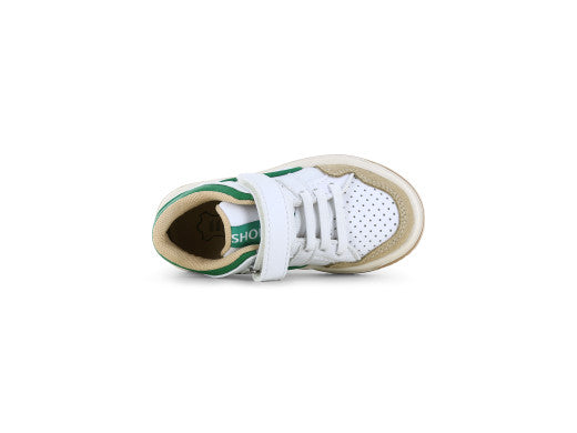 Shoesme witte sneaker met groene details 28