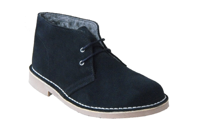 safari boot navy suede met borg voering Maat 33