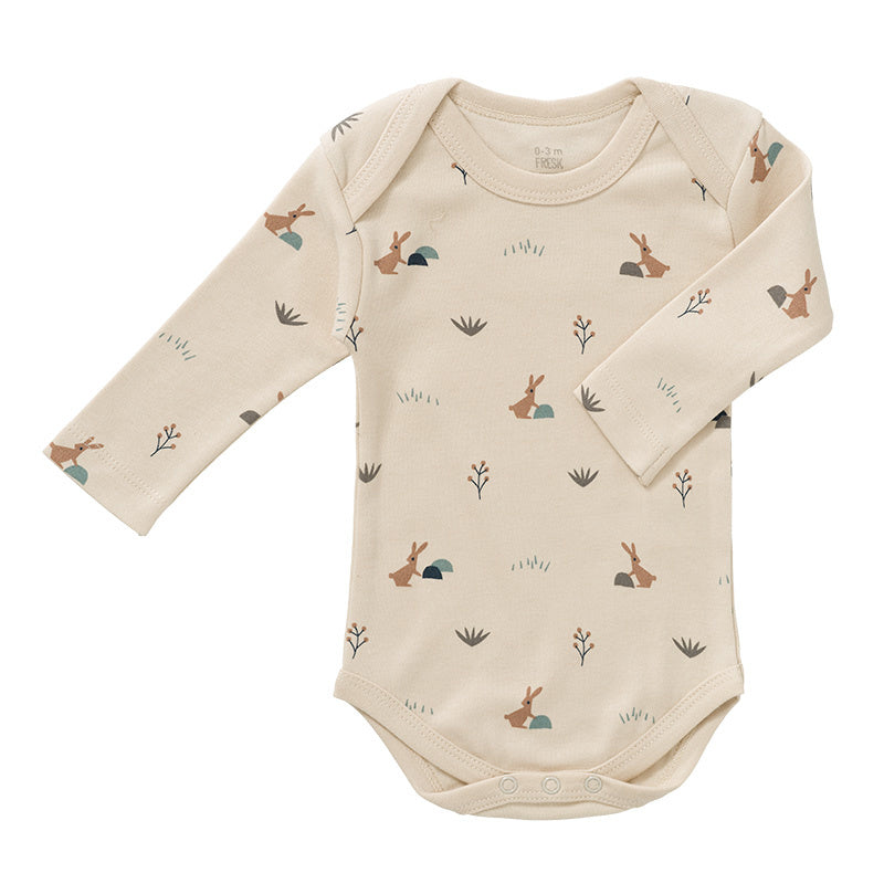 Fresk Romper lange mouw Rabbit Sandshell 0-3 m Newborn