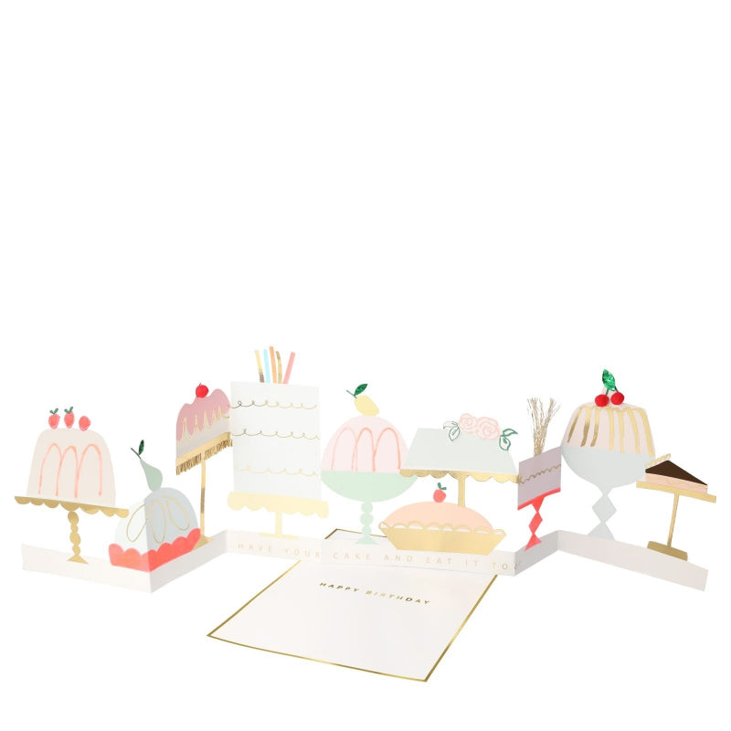 Meri Meri wenskaart cake concertina card