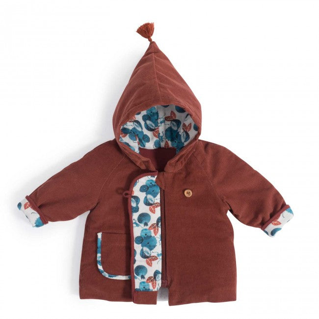 Moulinroty manteau chris rouge sous mon baobab Maat 74