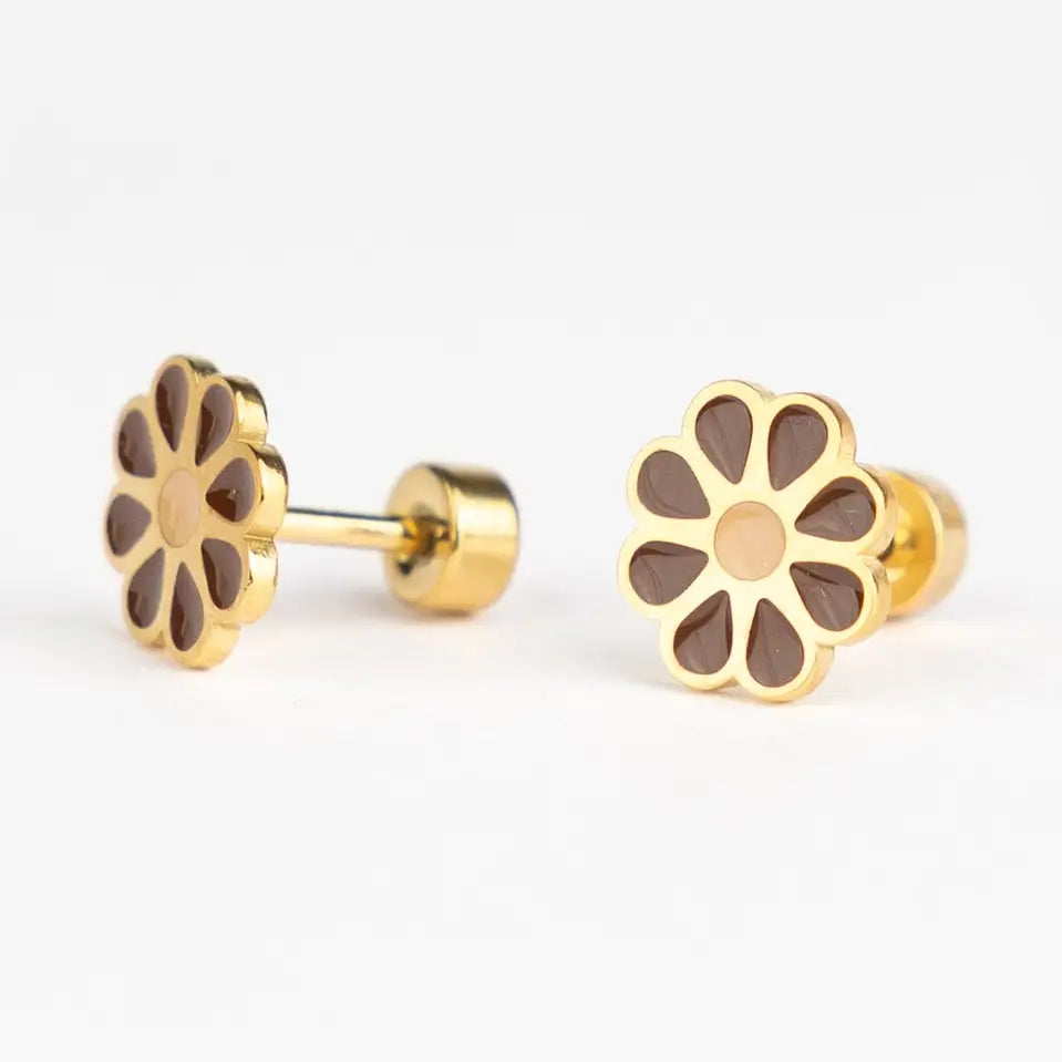 Mrs Ertha Studs Oorbellen Liefelijke Madeliefje 3+