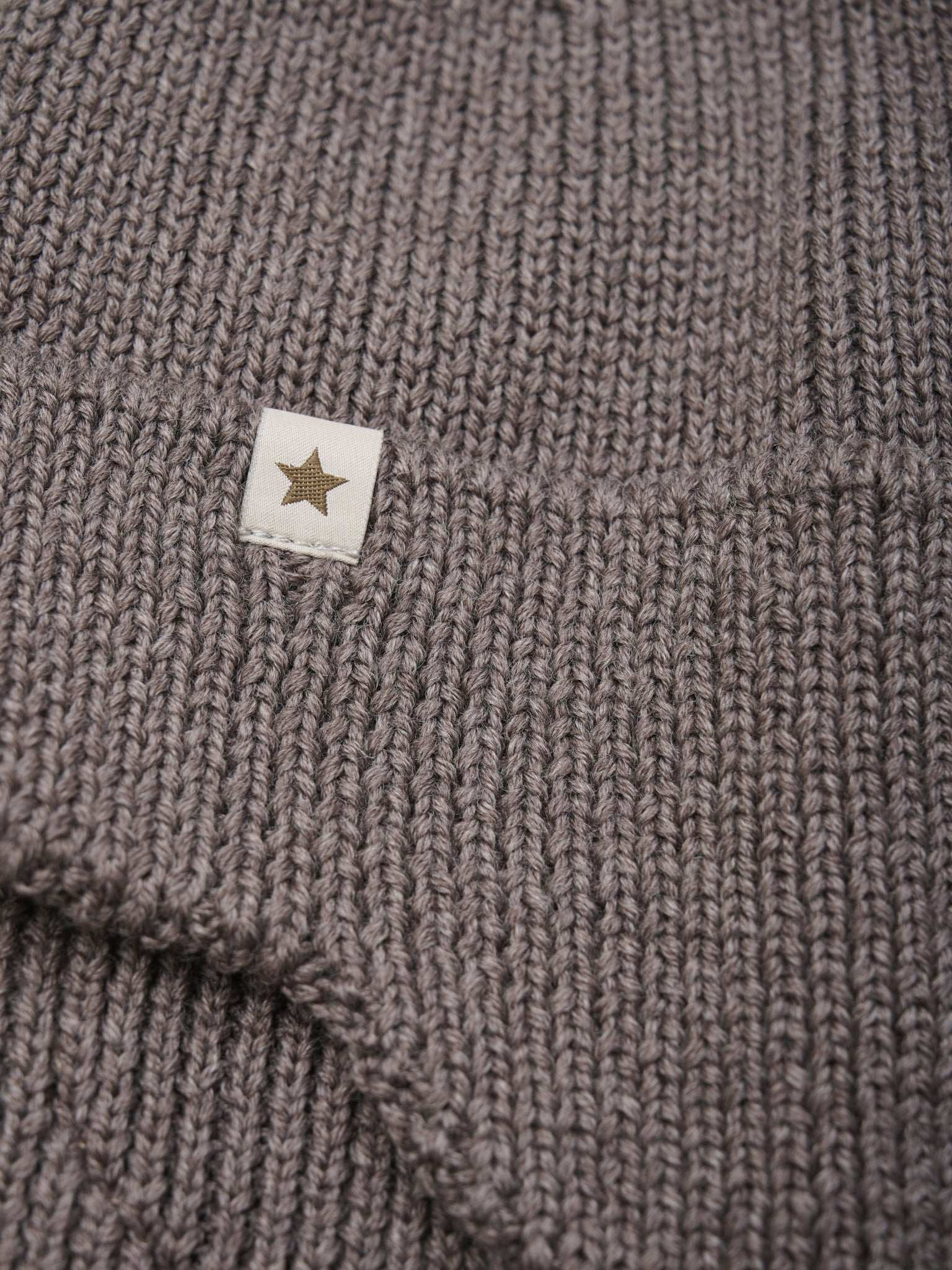 HUTTEliHUT muts Wol Knit Windstop bruin 52