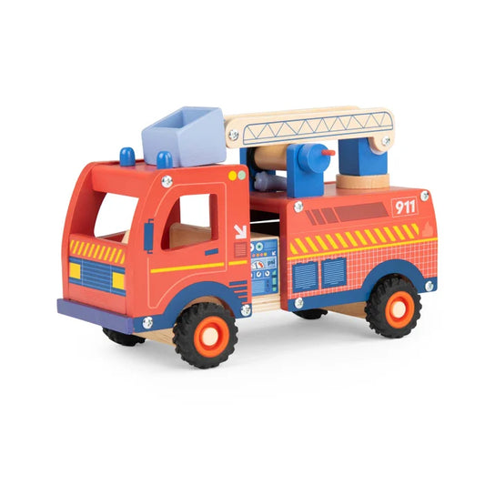 Brandweerwagen op Avenue du Moulin 3+