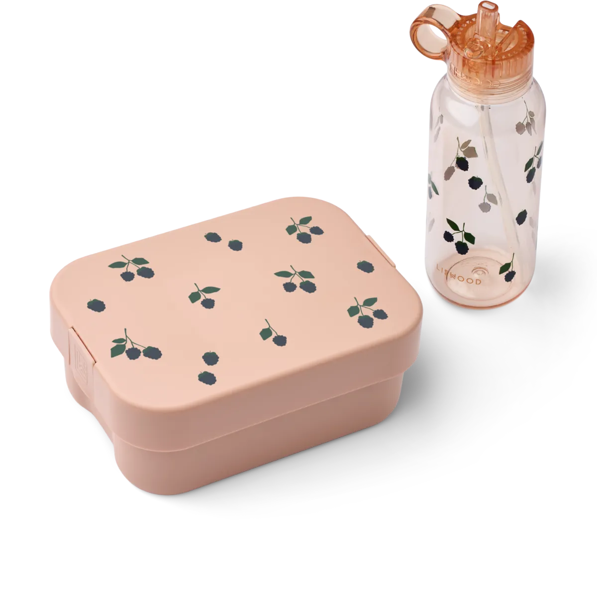 Liewood Chelsey Printed Lunchbox Set roze of blauw 3+ 2502 Berry Pale Tuscany