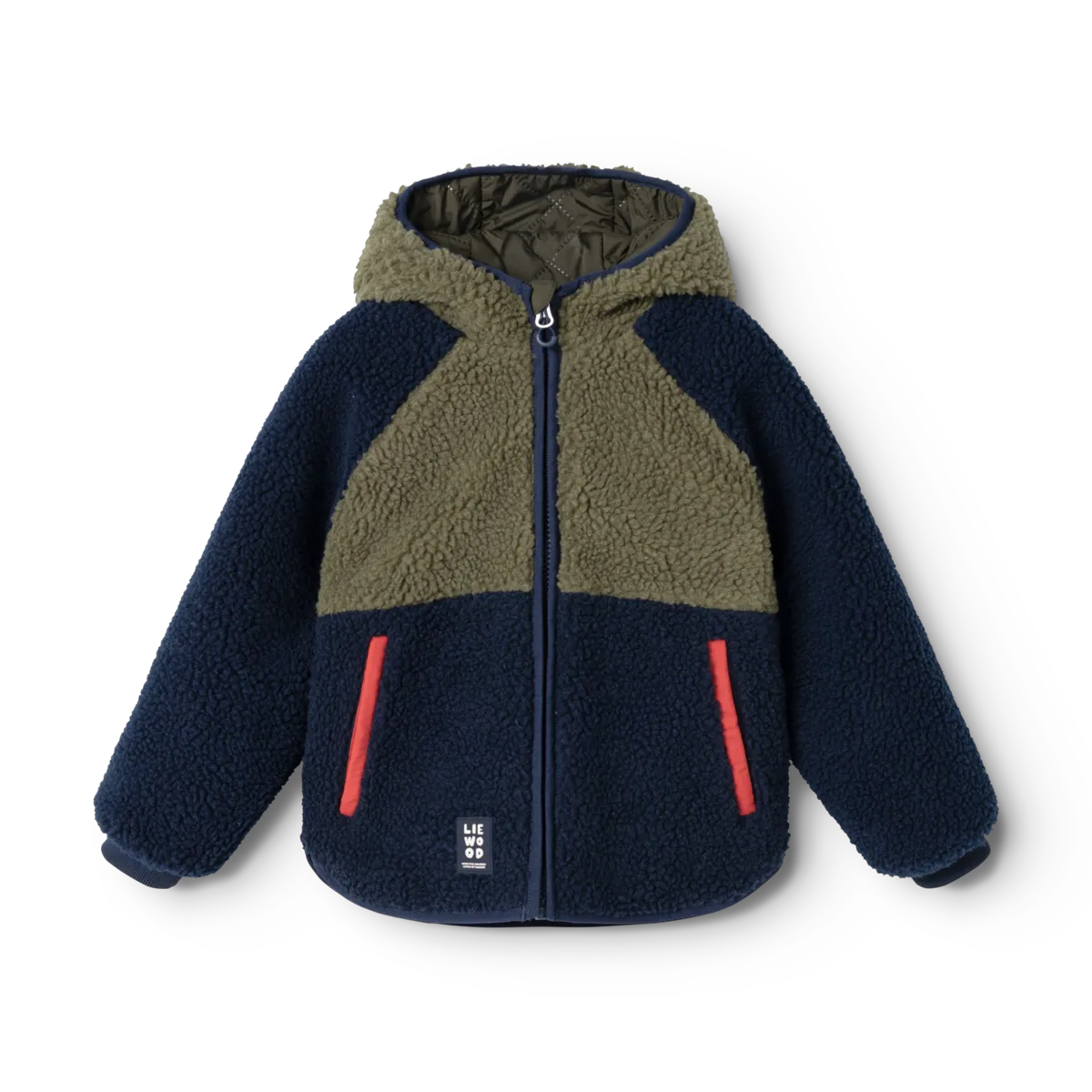 Liewood Jackson Reversible Jacket Army brown / Classic navy Maat 128 cm