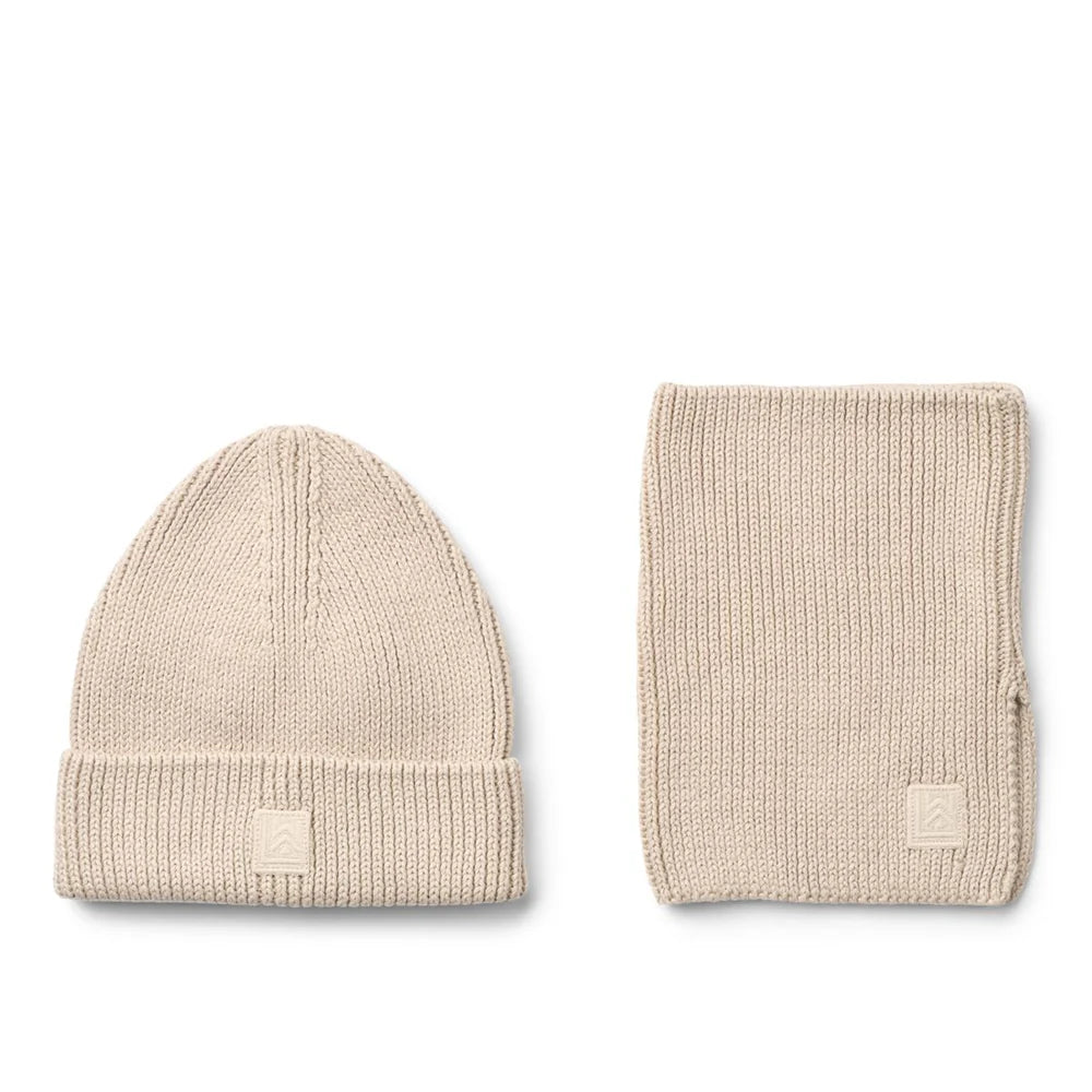 Liewood Lina Cadeauset muts en kol div kleur en maten Beige sandy 5 6