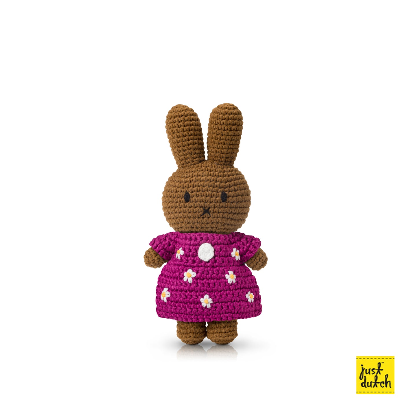Just Dutch nina handmade in bloemenjurk 0+ Cerise