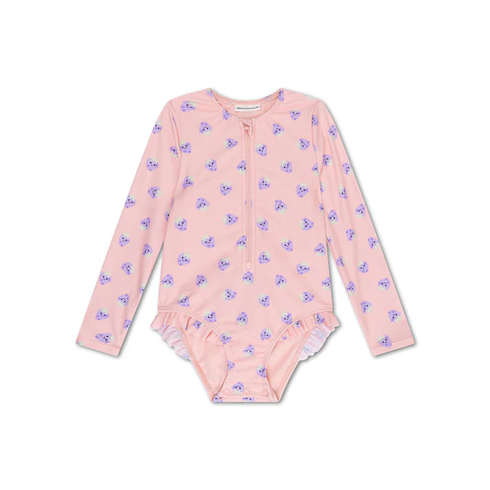 Sunwave brands SE UV Badpak Meisjes Met Lange Mouwen Roze/Paars Blackberry 86/92