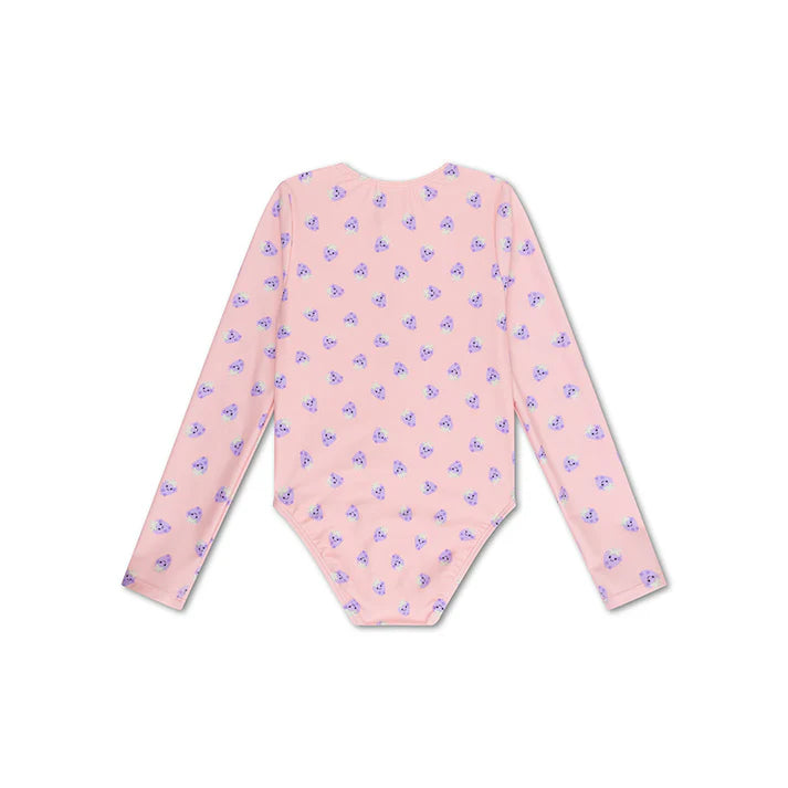 Sunwave brands SE UV Badpak Meisjes Met Lange Mouwen Roze/Paars Blackberry 86/92