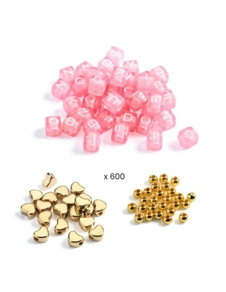 Djeco alfabetkralen goud
