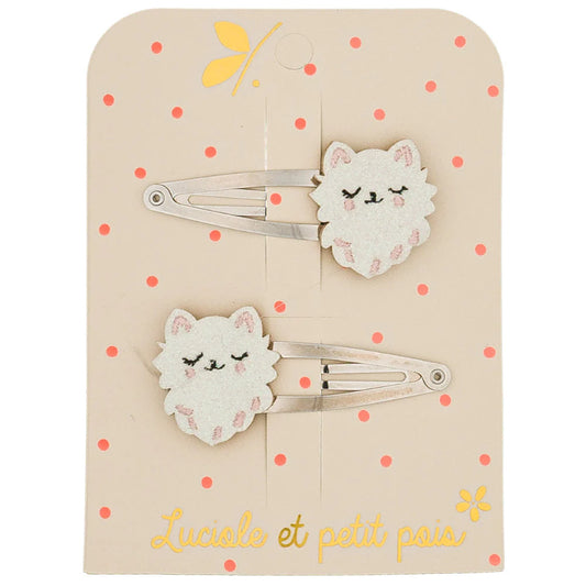 Luciole et petit pois haarclip paar Perzische kat 3+
