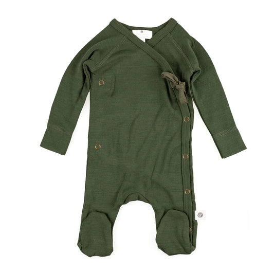 Lille Barn kruippakje Merinowol Rifle Green 50