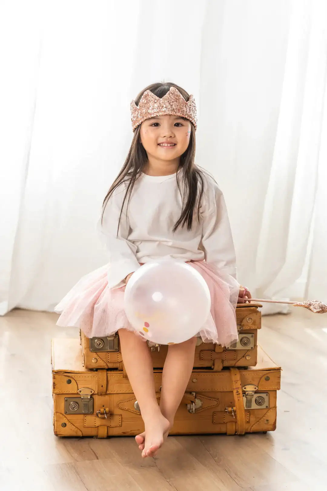 Luciole et petit pois Tutu rok Roze met gouden stippen