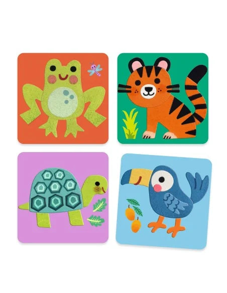 Djeco collage Viltborden-zachte dieren 1+
