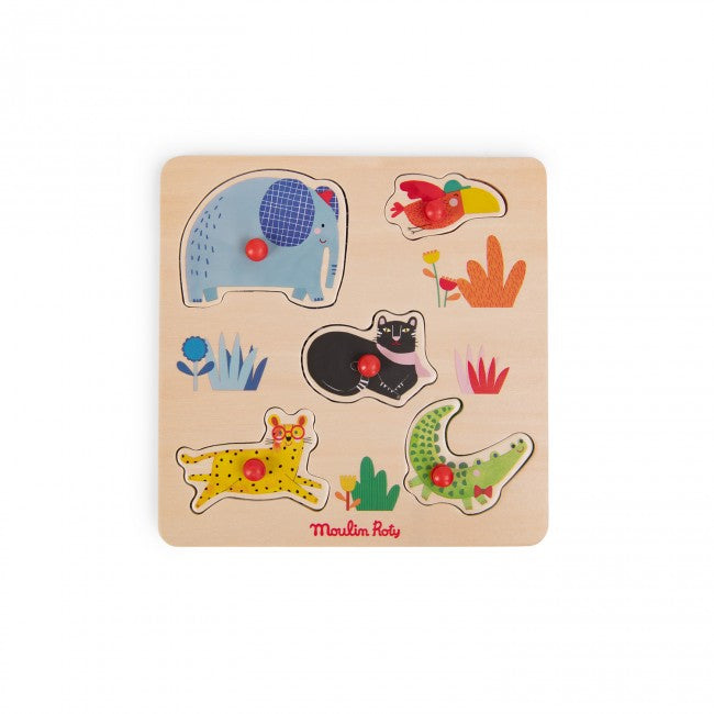 Moulin Roty Animal puzzle Les Toupitis 1+