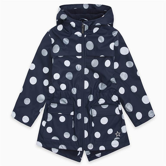 Tuctuc regenjas stippen blauw glitter 110