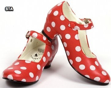 flamencoschoen rood wit
