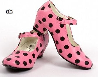 flamencoschoen roze zwart