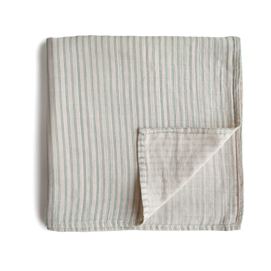 Mushie hydrodoeken prints 120 X 120cm Sage stripe