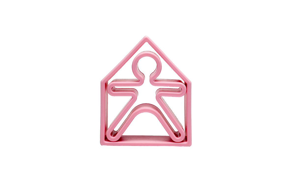 Dëna Speelgoed en bijtring house soft pink pastel 1+
