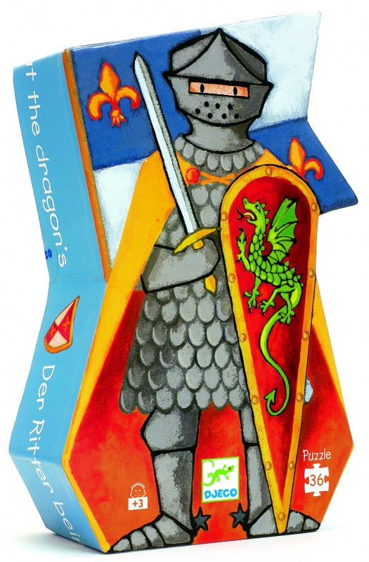djeco puzzel le chevalier au dragon 4+