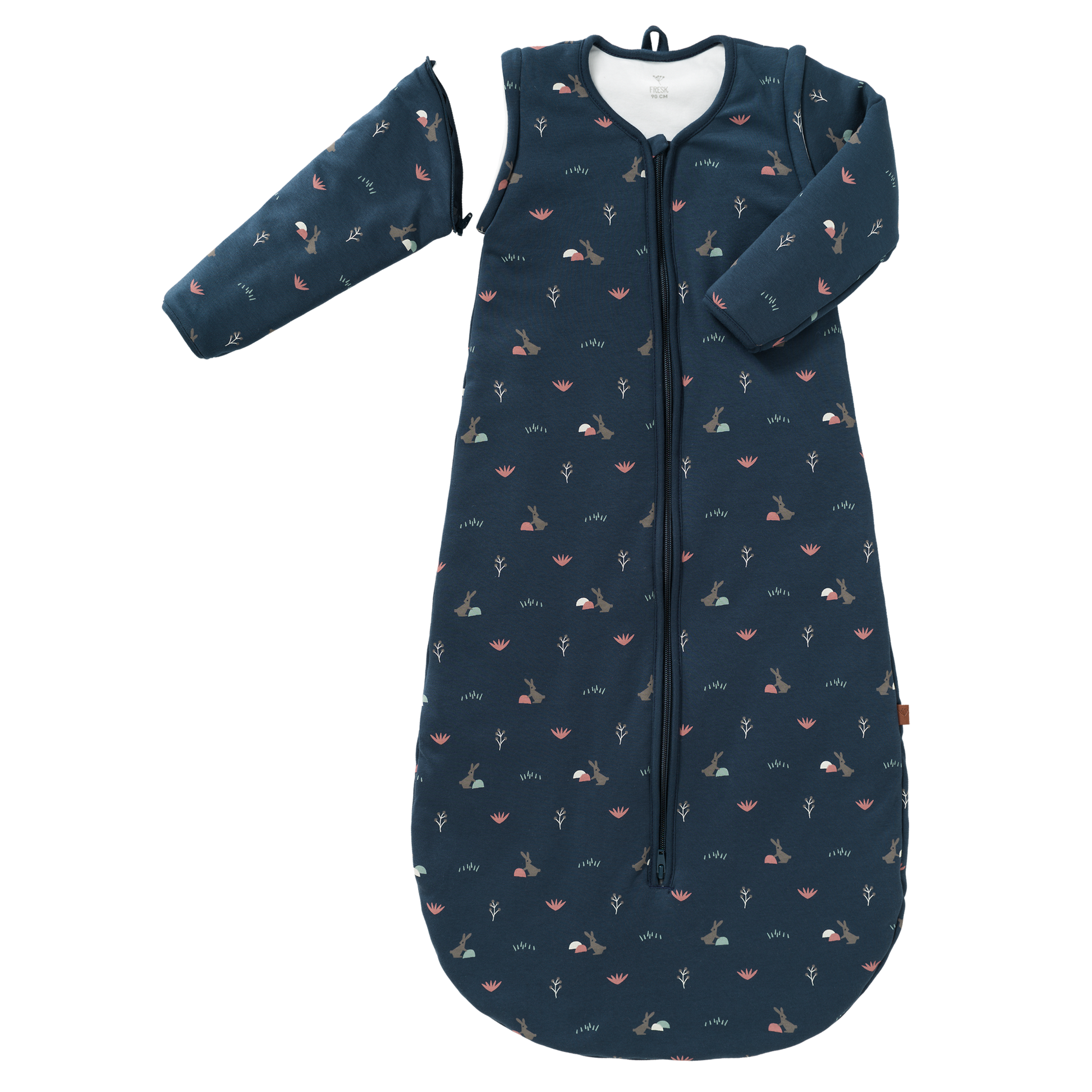 Fresk Slaapzak interlock met lichte voering Rabbit mood indigo