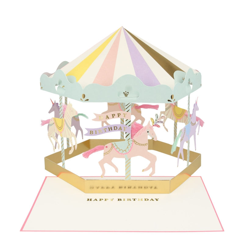 Meri Meri wenskaart carousel stand up