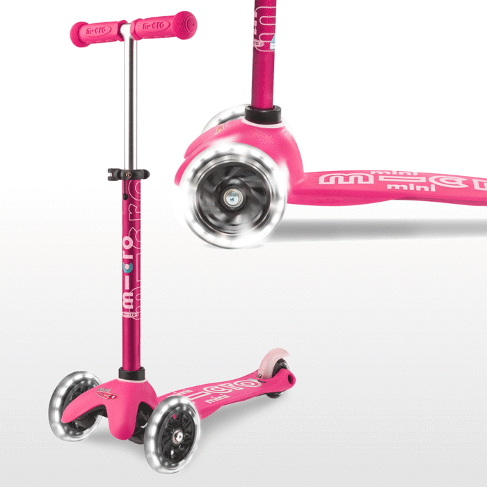 Micro step MINI deluxe roze LED 2+