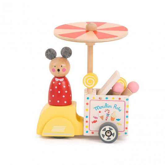 Moulin Roty speelgoed ijscowagen la grande famille 3+