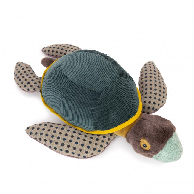 Moulin Roty knuffel large turtle tour autour du monde 60cm 0+
