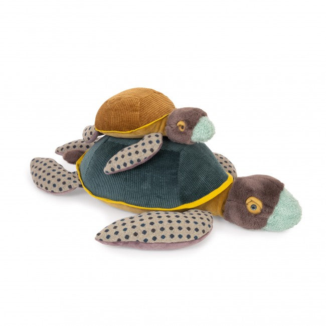 Moulin Roty knuffel large turtle tour autour du monde 60cm 0+