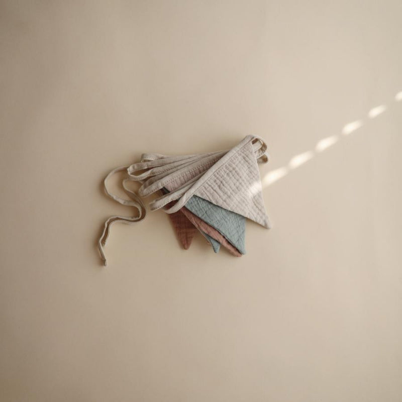 Mushie vlaggenlijn organic Baby Garland 236 cm