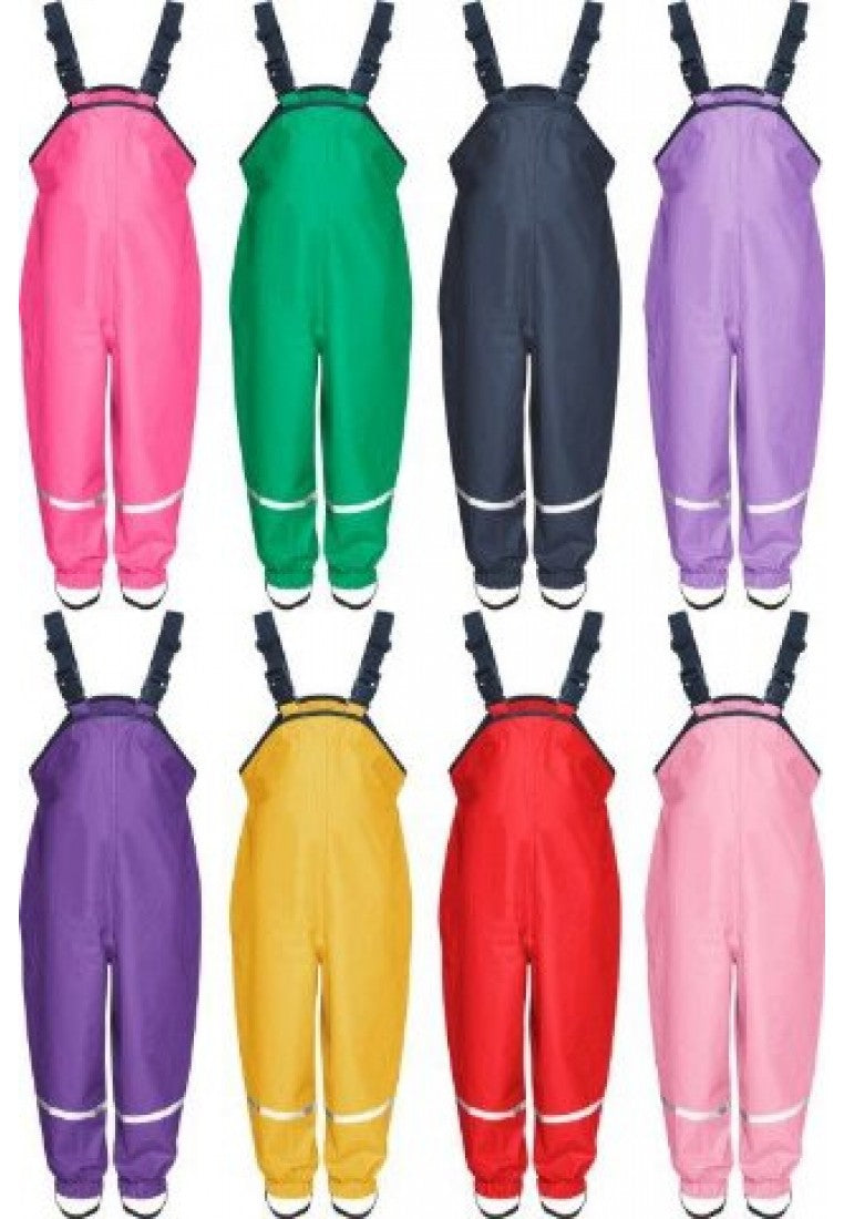 playshoes regenbroek fleece voering geel 104