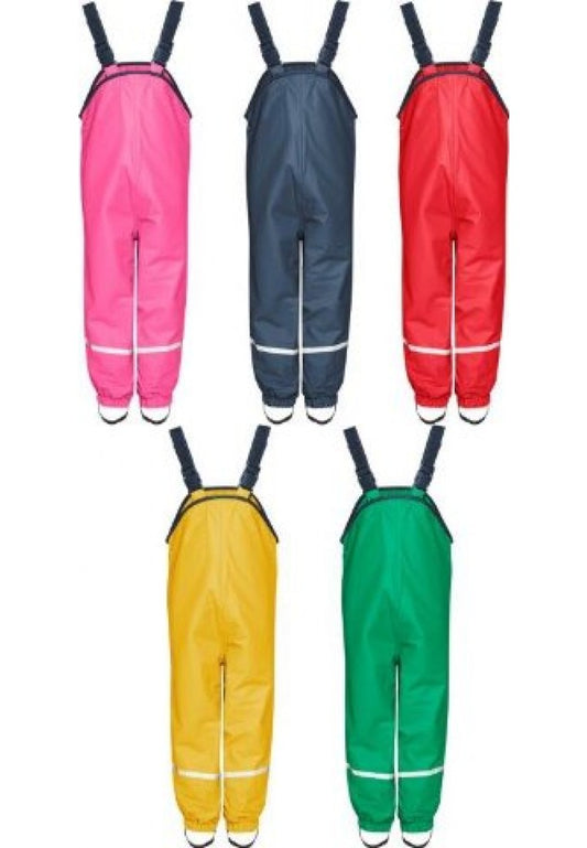 playshoes regenbroek fleece voering geel 104