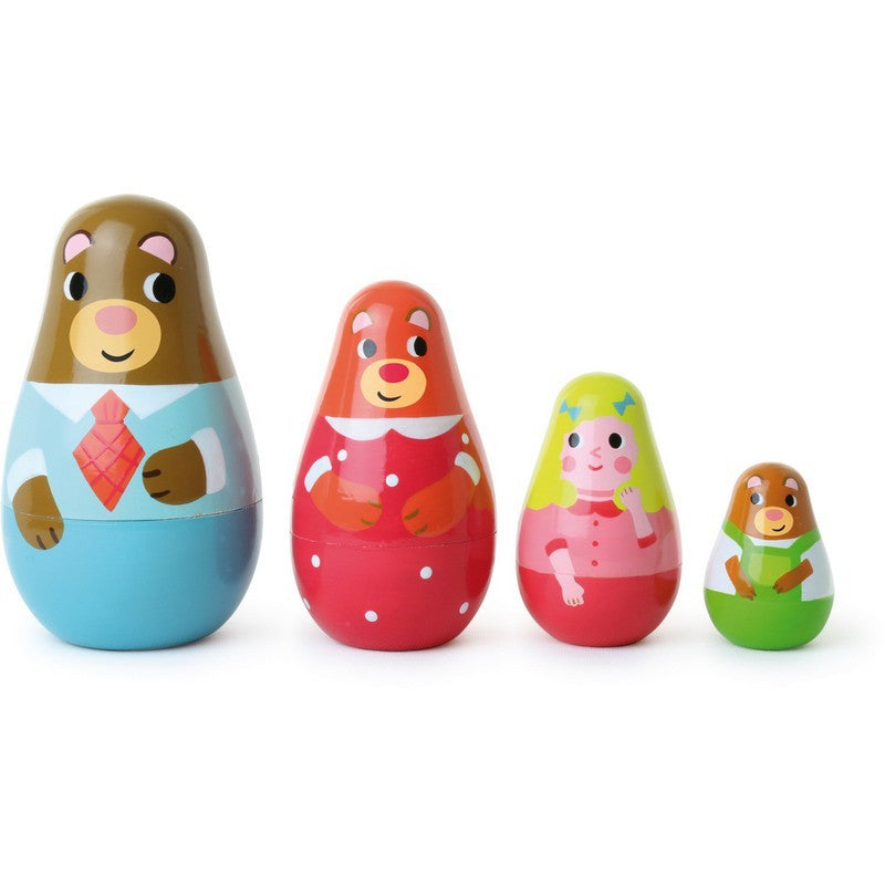 vilac nesting dolls matroesjka popjes goudlokje en de beren 3 jr